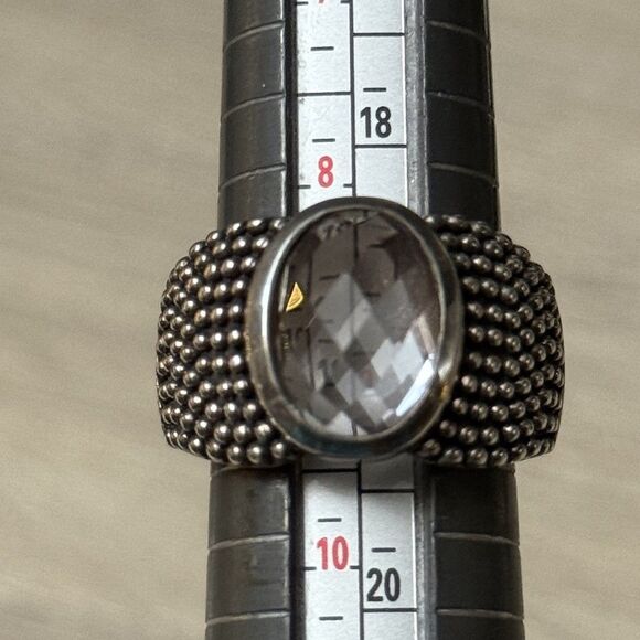Michael Dawkins Size 9 Sterling Silver Clear Quartz Ring - Picture 2 of 8